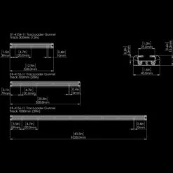 Railblaza TracLoader Gunnel 500mm -KajakHub Salgsbutik tracloader gunnel tracks dimension drawing 1